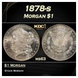 1878-s Morgan Dollar $1 Grades ms63