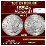 1884-s Morgan Dollar $1 au58 SEGS
