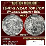 1941-s Walking Liberty Half Dollar Near Top Pop 50