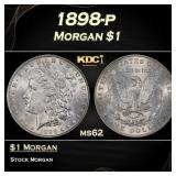 1898-p Morgan Dollar $1 Grades ms62