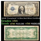1928B $1 Blue Seal Silver Certificate "Funnyback"