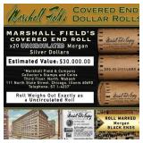 MARSHALL FIELDS RARE UNC Black Lvl 20 Coin Morgan