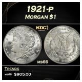 1921-p Morgan Dollar $1 Grades ms66