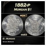 1882-p Morgan Dollar $1 Grades ms63