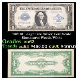 1923 $1 large size Silver Certificate Grades Selec