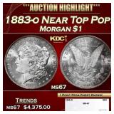 1883-o Morgan Dollar Near Top Pop! $1 ms67 SEGS
