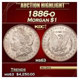 1886-o Morgan Dollar $1 ms63 USCG