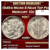 1945-s Micro S Mercury Dime Near Top Pop 10c ms68+