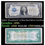 1928A $1 Blue Seal Silver Certificate "Funnyback"