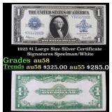 1923 $1 large size Silver Certificate Grades Choic