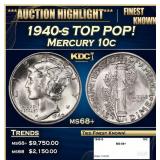 1940-s Mercury Dime TOP POP! 10c ms68+ SEGS