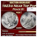 1923-d Peace Dollar Near Top Pop $1 ms66+ SEGS