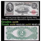 1917 $2 Large Size Legal Tender Note Thomas Jeffer