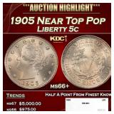 1905 Liberty Nickel Near Top Pop 5c ms66+ SEGS