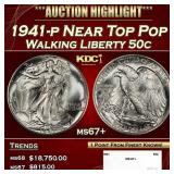 1941-p Walking Liberty Half Dollar Near Top Pop 50