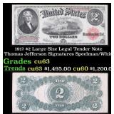 1917 $2 Large Size Legal Tender Note Thomas Jeffer