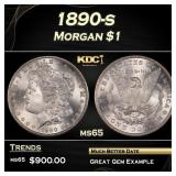 1890-s Morgan Dollar $1 Grades ms65