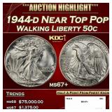 1944-d Walking Liberty Half Dollar Near Top Pop 50