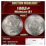 1882-p Morgan Dollar $1 ms66+ SEGS