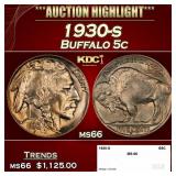 1930-s Buffalo Nickel 5c ms66 SEGS