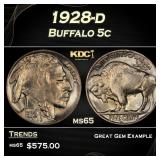 1928-d Buffalo Nickel 5c Grades ms65