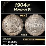 1904-p Morgan Dollar $1 Grades ms62