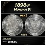 1898-p Morgan Dollar $1 Grades ms66