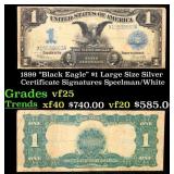 1899 $1 large size Silver Certificate "Black Eagle