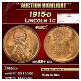 1915-d Lincoln Cent 1c ms65+ rd SEGS
