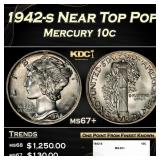 1942-s Mercury Dime Near Top Pop 10c ms67+ SEGS