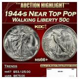 1944-s Walking Liberty Half Dollar Near Top Pop 50