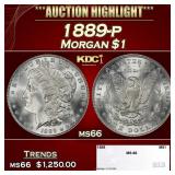 1889-p Morgan Dollar $1 ms66 SEGS