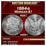 1884-s Morgan Dollar $1 ms62+ USCG