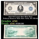 1914 $10 Large Size Blue Seal Federal Reserve Note