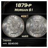 1879-p Morgan Dollar $1 Grades ms63