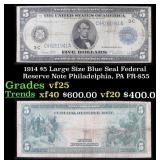 1914 $5 Large Size Blue Seal Federal Reserve Note