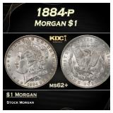 1884-p Morgan Dollar $1 Grades ms62+