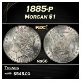 1885-p Morgan Dollar $1 Grades ms66