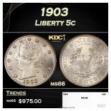 1903 Liberty Nickel 5c ms66 SEGS