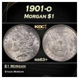 1901-o Morgan Dollar $1 Grades ms63+