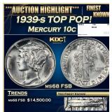 1939-s Mercury Dime TOP POP! 10c ms68 FSB SEGS