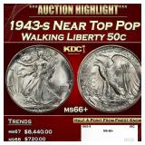 1943-s Walking Liberty Half Dollar Near Top Pop 50