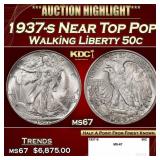 1937-s Walking Liberty Half Dollar Near Top Pop 50