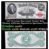 1917 $2 Large Size Legal Tender Note Thomas Jeffer