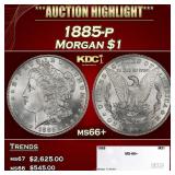 1885-p Morgan Dollar $1 ms66+ SEGS