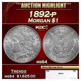 1892-p Morgan Dollar $1 ms64 SEGS