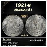 1921-s Morgan Dollar $1 Grades ms64+