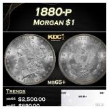 1880-p Morgan Dollar $1 ms65+ SEGS
