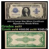 1923 $1 large size Silver Certificate Grades Selec