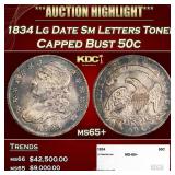 1834 Lg Date Sm Letters Capped Bust Half Dollar To